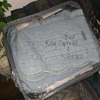 King bed spread and shams