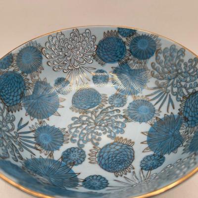 Andrea by Sadek Decorative Bowl with Blue Floral Design