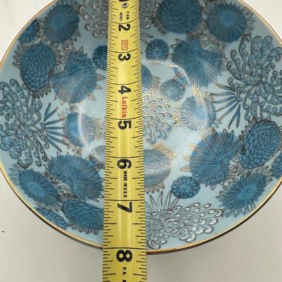 Andrea by Sadek Decorative Bowl with Blue Floral Design