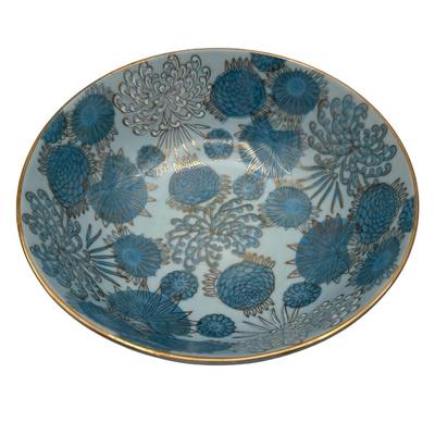 Andrea by Sadek Decorative Bowl with Blue Floral Design
