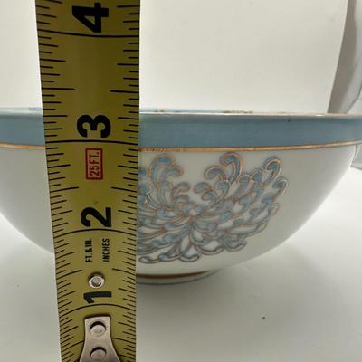 Andrea by Sadek Decorative Bowl with Blue Floral Design