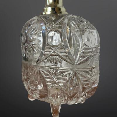 Vintage Glass Table Lamp with Tripod Feet