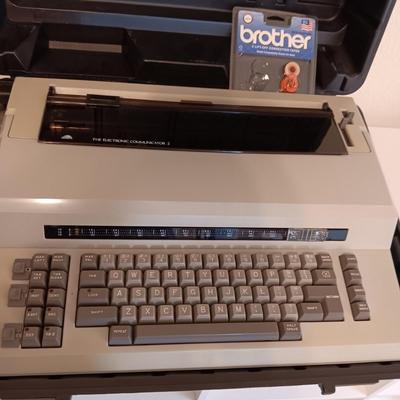 BROTHER ELECTRIC TYPEWRITER AND A 5 DRAWER FILING CABINET
