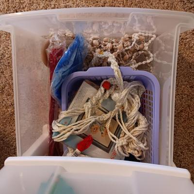 MULTI DRAWER ORGANIZER FILLED WITH CRAFT AND SEWING ITEMS