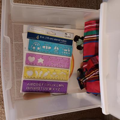 MULTI DRAWER ORGANIZER FILLED WITH CRAFT AND SEWING ITEMS