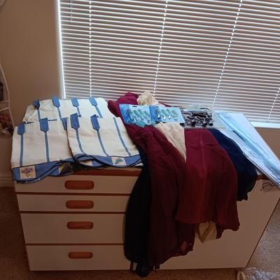 3 PANEL VALANCE CURTAINS, 3 COLOR WINDOW SWAG AND CURTAIN HARDWARE