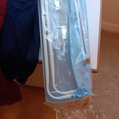3 PANEL VALANCE CURTAINS, 3 COLOR WINDOW SWAG AND CURTAIN HARDWARE