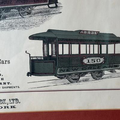Framed Vintage Streetcar Prints – New Orleans & New York