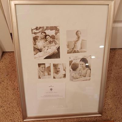 HALLMARK THE FAMILY TREE PICTURE FRAME, NEEDLEPOINT WALL HANGING AND A PLATE WITH QUOTE