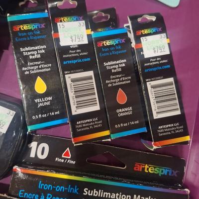 Sale Photo Thumbnail #678: these are inks to make your own iron on stuff.