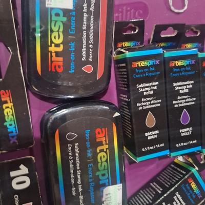 Sale Photo Thumbnail #679: these are inks to make your own iron on stuff.