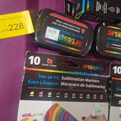 Sale Photo Thumbnail #675: these are inks to make your own iron on stuff.