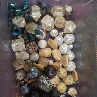 Sale Photo Thumbnail #704: beads and partially made jewelry