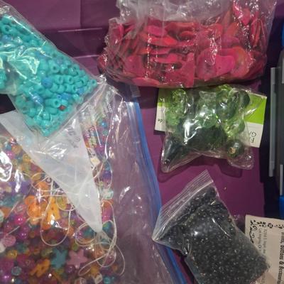 Sale Photo Thumbnail #714: bags of beads and buttons