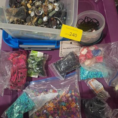 Sale Photo Thumbnail #712: bags of beads and buttons