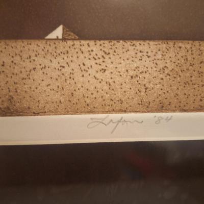Sale Photo Thumbnail #798: we can't make out the signature. It looks like it was done in 1984 and is 11 of 12 prints.  Good luck on your research…maybe it's worth a lot or it's just an unusual print   either way, it's starting at $1 and has no reserve.