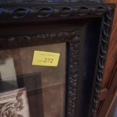 Sale Photo Thumbnail #803: framed wall art with glass.  