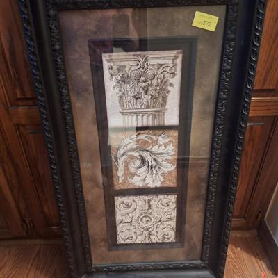 Sale Photo Thumbnail #801: framed wall art with glass.  