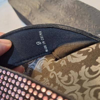 Sale Photo Thumbnail #975: these have been worn but not much.  Very cute flip flops with wedge heel.
