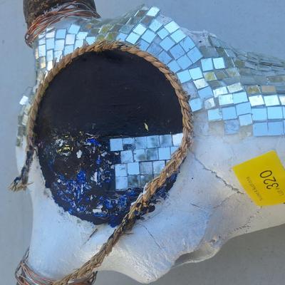 Sale Photo Thumbnail #153: the decorated pieces need attention but it's a great skull