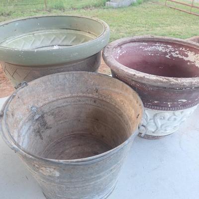 Sale Photo Thumbnail #207: one is pottery the other is plastic.