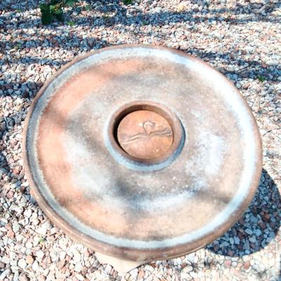 2 PIECE CONCRETE BIRD BATH