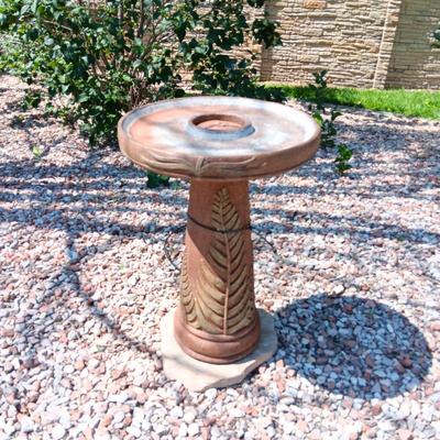 2 PIECE CONCRETE BIRD BATH