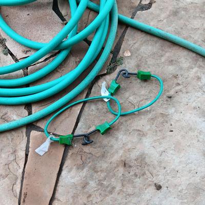 2 GARDEN HOSES AND A NICE POWERFUL SPRAYER