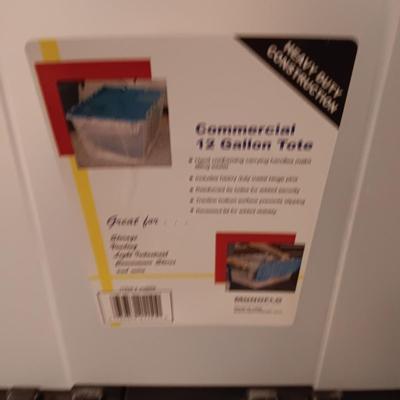 3 STORAGE TOTES, AN ORGANIZER, FLY ZAPPER AND PLASTIC TUB