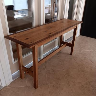 KNOTTY RUSTIC WOODEN SOFA/FOYER TABLE