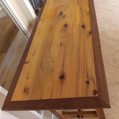 KNOTTY RUSTIC WOODEN SOFA/FOYER TABLE