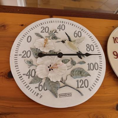 SPRINGFIELD THERMOMETER AND CLOCK