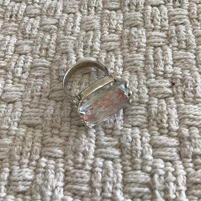 Beautiful sterling silver authentic crystal ring