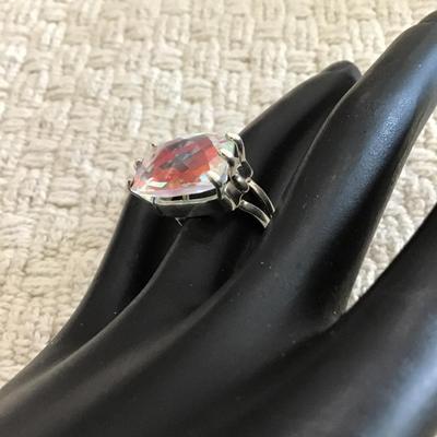Beautiful sterling silver authentic crystal ring