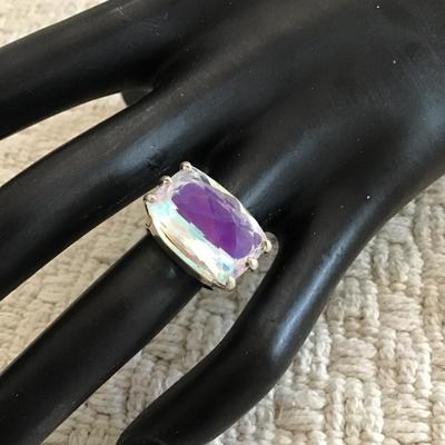 Beautiful sterling silver authentic crystal ring