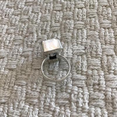 Beautiful silver sterling ring with authentic crystal