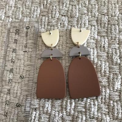 Acrylic Geo Shape Drop Earrings