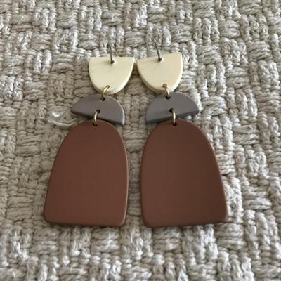 Acrylic Geo Shape Drop Earrings