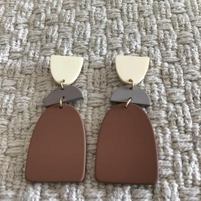 Acrylic Geo Shape Drop Earrings