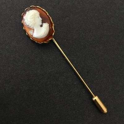 Vintage, cameo, hat, or stick pin