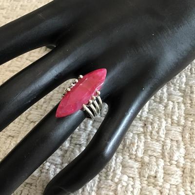 Red Indian Ruby 925 ring