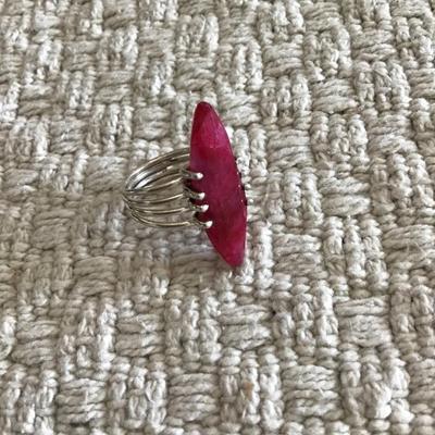 Red Indian Ruby 925 ring
