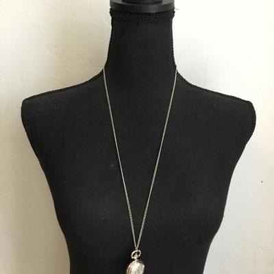 Vintage miniature pocket watch necklace