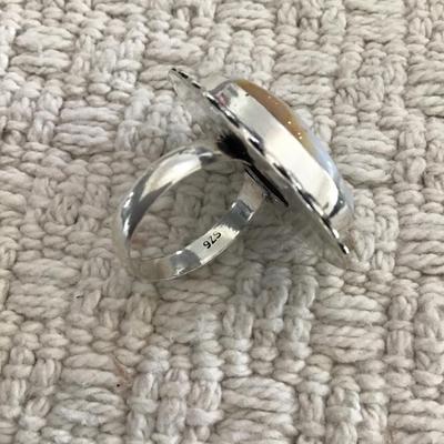 Blue Lace Agate 925 ring
