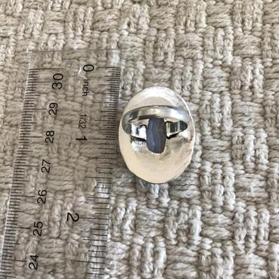Blue Lace Agate 925 ring