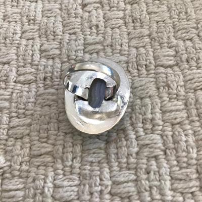 Blue Lace Agate 925 ring