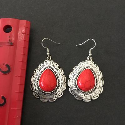 Cute faux stone statement earrings