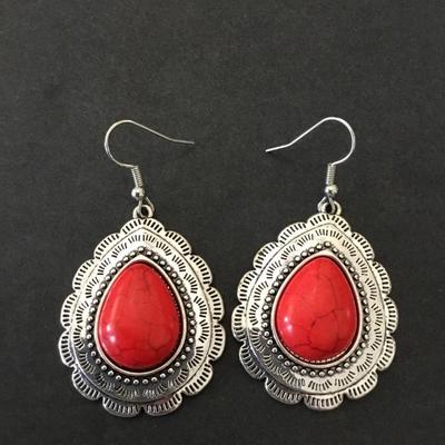 Cute faux stone statement earrings