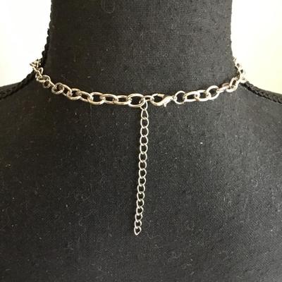 Large, Silver tone statement, necklace, Southwestern