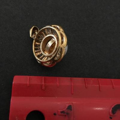 Beautiful, crystal genuine pearl, 18 karat gold plated, gorgeous pendant
